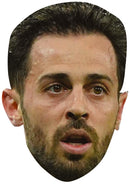 Bernardo Silva Manchester City Face Mask – Football Player Celebrity Card Mask – Celebrity Mask for Stag Do, Hen Night, Fancy Dress & Costume Parties – Funny Adult Card Mask