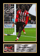 Brian Brobbey Sunderland Printed Autograph Poster – Netherlands Football Star Wall Art – Soccer Memorabilia Gift for Fans