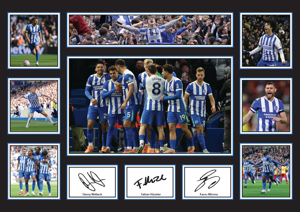 Brighton & Hove Albion Team 2026 Poster Print – Seagulls Football Club Squad Wall Art Featuring Danny Welbeck, Fabian Hürzeler & Kaoru Mitoma – Brighton & Hove Albion Team 2026 Poster Print