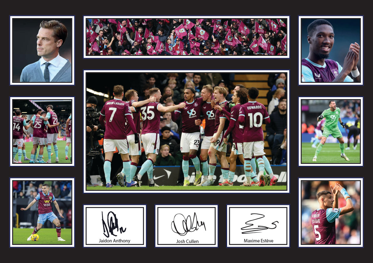 Burnley FC Team 2026 Poster Print – Clarets Football Club Squad Wall Art Featuring Jaidon Anthony, Josh Cullen & Maxime Estève – Burnley FC Team 2026 Poster Print