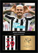 Bruno Guimarães Icons Signed Poster Print – Newcastle United Tribute Wall Art with Signature & Jersey Number – Brazil Midfielder Memorabilia for Fans & Collectors