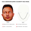 Cole Anderson-James face mask front and back with product features