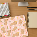 Capybara Stickers Gaming Mouse Mat – XL Desk Pad (800mm x 300mm) – Cute Chill Capybara Design – Non-Slip Rubber Base, Smooth Surface for PC, Console & Workstations