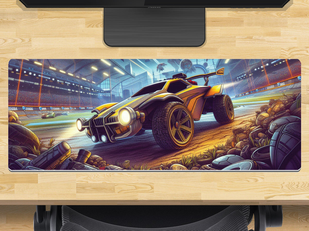 Extra Large Gaming Mouse Mat 800mm x 300mm - Car Soccer Football