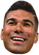 Casemiro Manchester United Face Mask – Man United Football Player Celebrity Card Mask – Celebrity Mask for Stag Do, Hen Night, Fancy Dress & Costume Parties – Funny Adult Card Mask