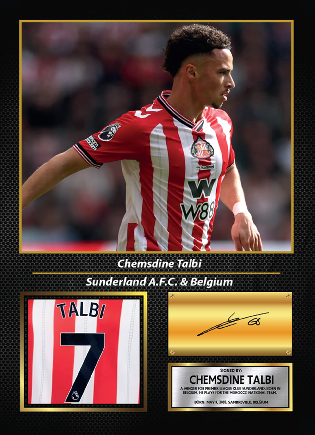 Chemsdine Talbi Sunderland Poster Print – Football Wall Art Perfect Gift for Football Fans – Chemsdine Talbi Sunderland poster print