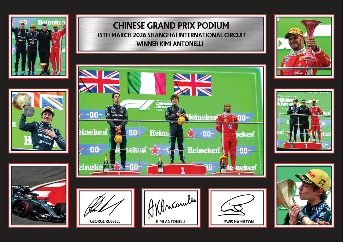 Chinese Grand Prix Podium 2026 Poster Print – Shanghai International Circuit Formula Racing Wall Art – Chinese Grand Prix Podium 2026 Poster Print
