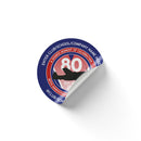 VE Day 80th Anniversary 50mm CUSTOM NAME Round Stickers Design 5 - Special Edition