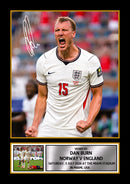 Dan Burn England Football Poster Print – Signature Style Wall Art – Norway vs England 2026 Inspired – Football Fan Gift