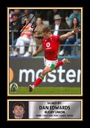 Dan Edwards Wales Rugby Poster – Printed Autograph Wall Art – Wales Rugby Union Player Memorabilia Poster for Fans