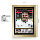 Declan Rice England Poster Print – Mexico vs England 2026 Match Commemorative Wall Art – Signature Style Football Print – Sports Memorabilia Gift – Football Fan Gift