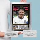Declan Rice England Poster Print – Mexico vs England 2026 Match Commemorative Wall Art – Signature Style Football Print – Sports Memorabilia Gift – Football Fan Gift