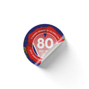 VE Day 80th Anniversary 50mm Round Stickers Design 6 - Special Edition
