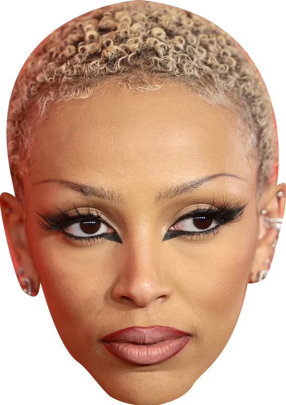 Doja Cat Celebrity Face Mask Fancy Dress - High-Quality Cardboard Masks for Any Occasion