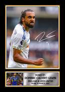 Dominic Calvert-Lewin Leeds United Printed Autograph Poster – England Football Star Wall Art – Soccer Memorabilia Gift for Fans