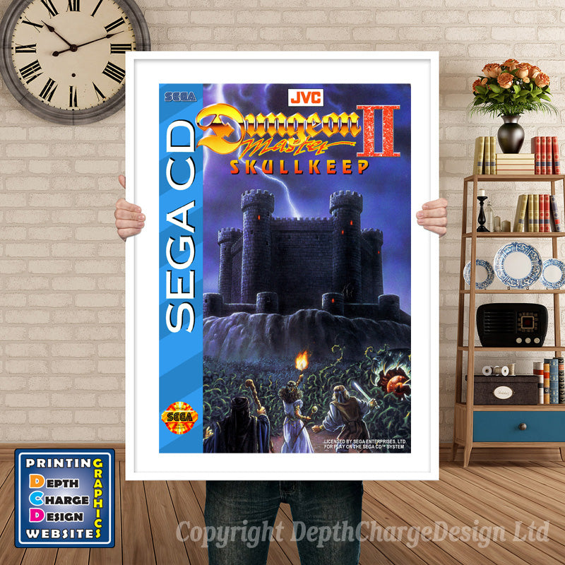 Dungeon Master 2 Sega Sega Mega CD Inspired Retro Gaming Poster A4 A3 A2 Or A1 – Dungeon Master 2 Sega Mega CD inspired retro gaming poster shown in a white frame