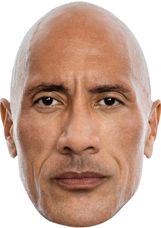 Dwayne Johnson Celebrity Face Mask Fancy Dress - High-Quality Cardboard Masks for Any Occasion