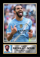 Rayan Aït-Nouri Manchester City Printed Autograph Poster – Signed Style Football Wall Art Print – Soccer Fan Gift Decor