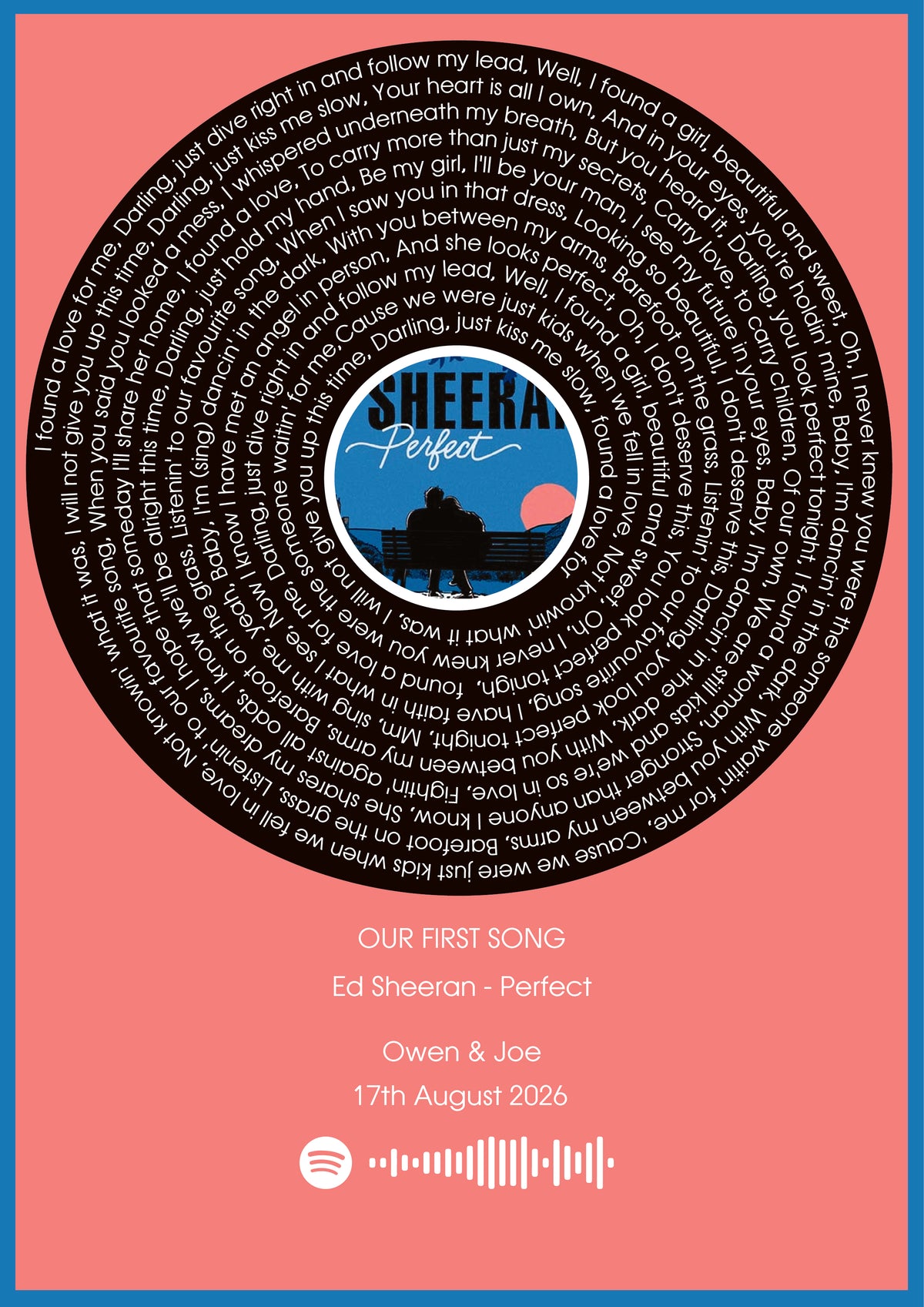 Valentines Day Record Design 1 - Romantic Gift - Special Custom Anniversary Print – Valentines Day Record Design 1 - Romantic Gift - Special Custom Anniversary