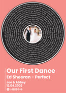 Valentines Day Record Design 2 - Romantic Gift - Special Custom Anniversary Print