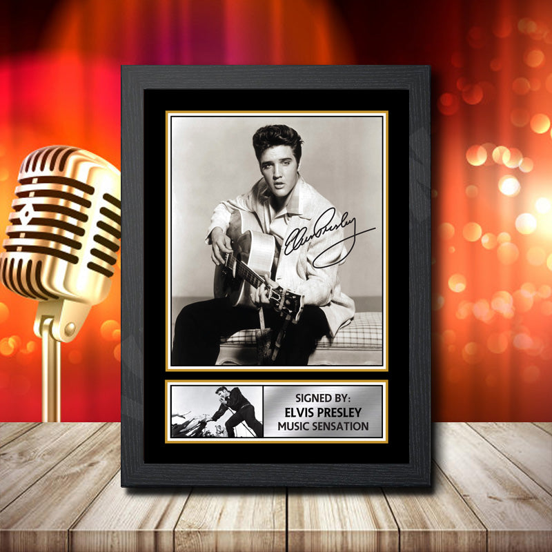 Elvis Presley – Printed Signature Music Star Print – Elvis Presley