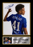Estevão Willian Chelsea Printed Autograph Poster – Brazil Football Wonderkid Wall Art – Soccer Memorabilia Gift for Fans