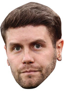 Fabian Hürzeler Brighton Face Mask – Brighton & Hove Albion Manager Celebrity Card Mask – Celebrity Mask for Stag Do, Hen Night, Fancy Dress & Costume Parties – Funny Adult Card Mask