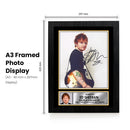 Ed Sheeran poster print, design 2 shown in a black frame, unofficial music wall art