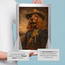 Personalised Custer pet portrait mockup, Version 1 – a dog or cat as General Custer