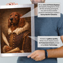 Personalised Shakespeare pet portrait mockup, Version 1 – a dog or cat as William Shakespeare