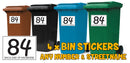 Personalised wheelie bin sticker design 24 artwork with house number