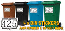 Personalised wheelie bin sticker design 6 house number artwork