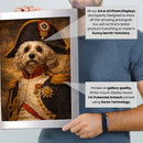Personalised Napoleon pet portrait mockup, Version 1 – a dog or cat as Napoleon