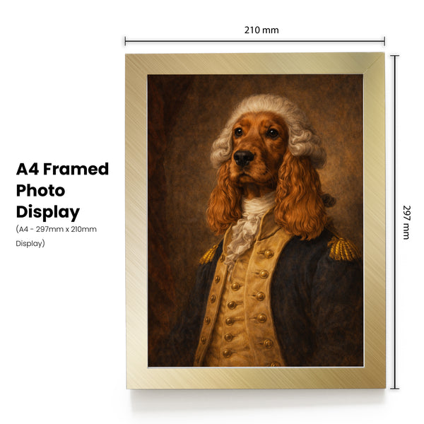 Personalised Washington pet portrait mockup, Version 1 – a dog or cat as George Washington