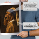 Personalised Pearl Earring pet portrait mockup, Version 1 – a dog or cat as the Girl with a Pearl Earring