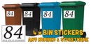 Personalised wheelie bin sticker design 23 artwork with house number