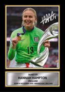 Hannah Hampton poster print shown as a print, unofficial sports wall art