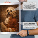 Personalised Mozart pet portrait mockup, Version 1 – a dog or cat as Mozart