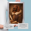 Personalised Shakespeare pet portrait mockup, Version 1 – a dog or cat as William Shakespeare