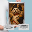 Personalised Napoleon pet portrait mockup, Version 1 – a dog or cat as Napoleon