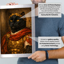 Personalised Roman Emperor pet portrait mockup, Version 1 – a dog or cat as a Roman Emperor