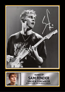 Sam Fender poster print, design 1 shown as a print, unofficial music wall art