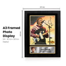 Sam Fender poster print, design 4 shown in a black frame, unofficial music wall art