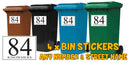 Personalised wheelie bin sticker design 20 artwork with house number