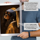 Personalised Pearl Earring pet portrait mockup, Version 2 – a dog or cat as the Girl with a Pearl Earring