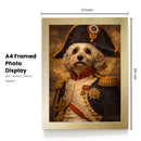 Personalised Napoleon pet portrait mockup, Version 1 – a dog or cat as Napoleon
