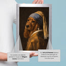 Personalised Pearl Earring pet portrait mockup, Version 1 – a dog or cat as the Girl with a Pearl Earring
