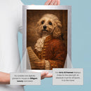 Personalised Mozart pet portrait mockup, Version 1 – a dog or cat as Mozart
