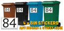 Personalised wheelie bin sticker design 22 artwork with house number