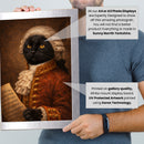 Personalised Mozart pet portrait mockup, Version 2 – a dog or cat as Mozart